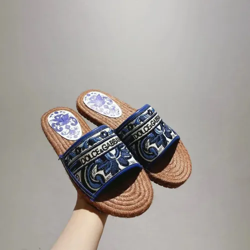 Wholesale Dolce &amp; Gabbana D&amp;G Slippers For Women #1409671 $88.00 USD, Wholesale Quality Replica Dolce &amp; Gabbana D&amp;G Slippers