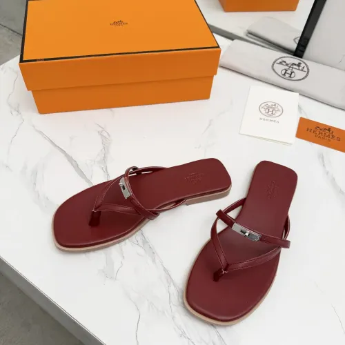 Replica Hermes Slippers For Women #1409945 $82.00 USD for Wholesale