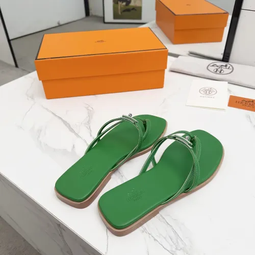 Replica Hermes Slippers For Women #1409946 $82.00 USD for Wholesale