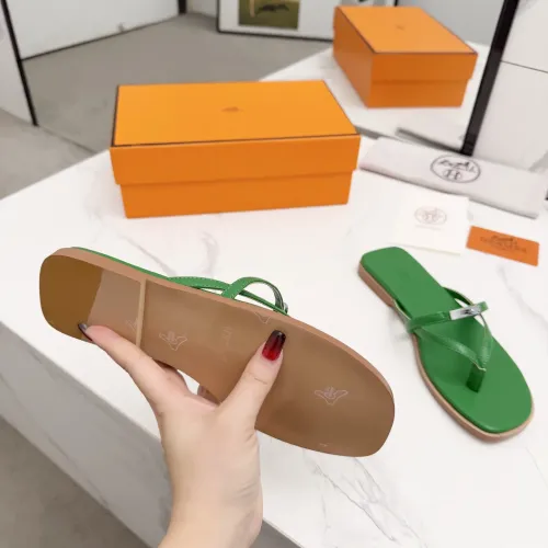 Replica Hermes Slippers For Women #1409946 $82.00 USD for Wholesale