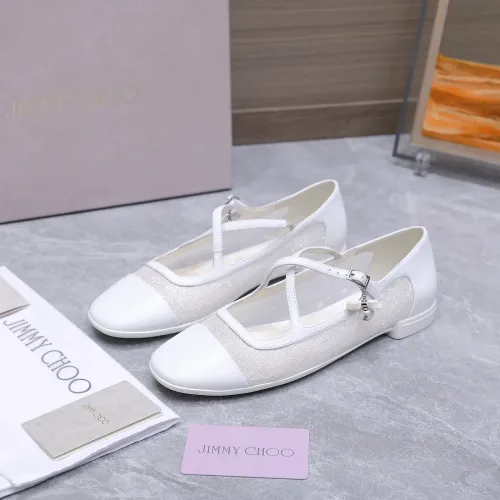 Wholesale Jimmy Choo Flat Shoes For Women #1410086 $108.00 USD, Wholesale Quality Replica Jimmy Choo Flat Shoes
