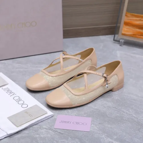Wholesale Jimmy Choo Flat Shoes For Women #1410087 $108.00 USD, Wholesale Quality Replica Jimmy Choo Flat Shoes