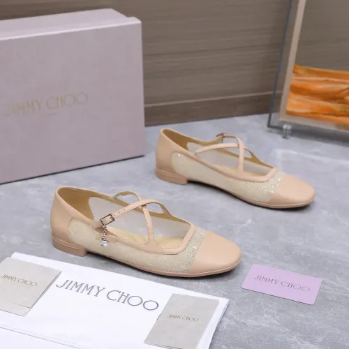 Replica Jimmy Choo Flat Shoes For Women #1410087 $108.00 USD for Wholesale