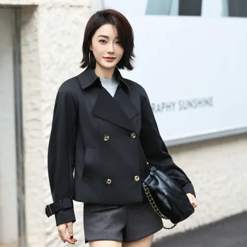 Wholesale Burberry Trench Coat Long Sleeved For Women #1410242 $132.00 USD, Wholesale Quality Replica Burberry Trench Coat