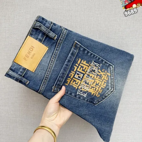 Wholesale Fendi Jeans For Men #1410390 $48.00 USD, Wholesale Quality Replica Fendi Jeans