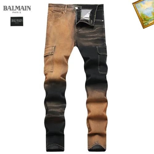 Wholesale Balmain Jeans For Men #1410420 $48.00 USD, Wholesale Quality Replica Balmain Jeans