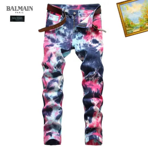 Wholesale Balmain Jeans For Men #1410421 $48.00 USD, Wholesale Quality Replica Balmain Jeans