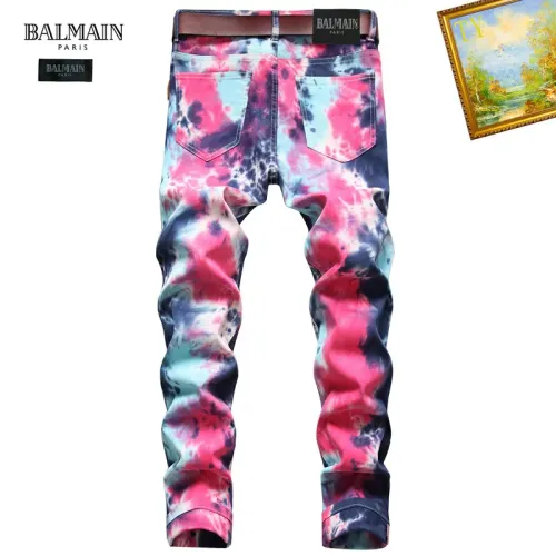 Replica Balmain Jeans For Men #1410421 $48.00 USD for Wholesale