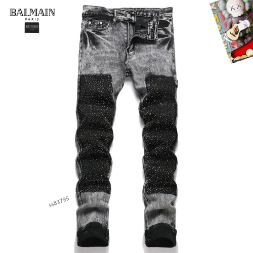 Wholesale Balmain Jeans For Men #1410422 $48.00 USD, Wholesale Quality Replica Balmain Jeans