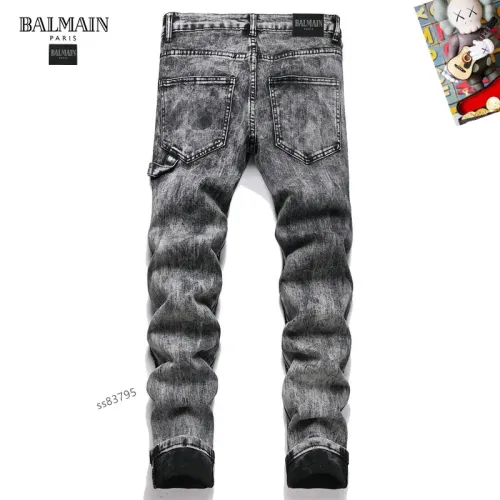 Replica Balmain Jeans For Men #1410422 $48.00 USD for Wholesale