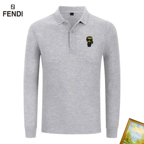 Wholesale Fendi T-Shirts Long Sleeved For Men #1410498 $40.00 USD, Wholesale Quality Replica Fendi T-Shirts