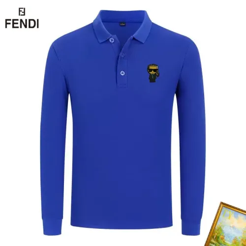 Wholesale Fendi T-Shirts Long Sleeved For Men #1410500 $40.00 USD, Wholesale Quality Replica Fendi T-Shirts