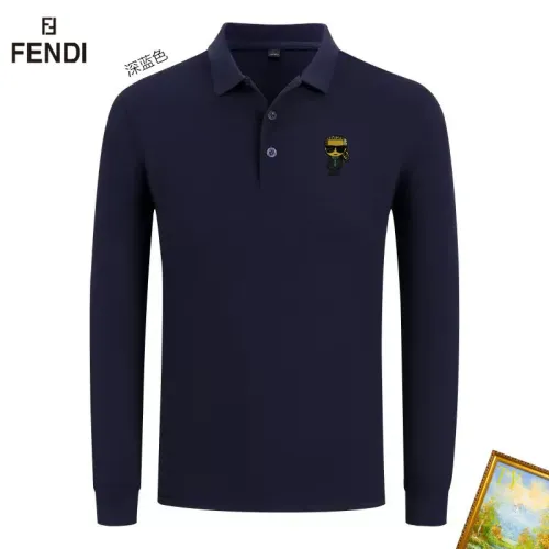 Wholesale Fendi T-Shirts Long Sleeved For Men #1410501 $40.00 USD, Wholesale Quality Replica Fendi T-Shirts