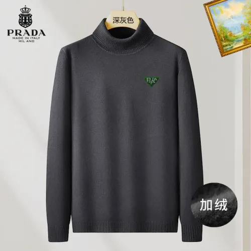 Wholesale Prada Sweaters Long Sleeved For Men #1410674 $48.00 USD, Wholesale Quality Replica Prada Sweaters