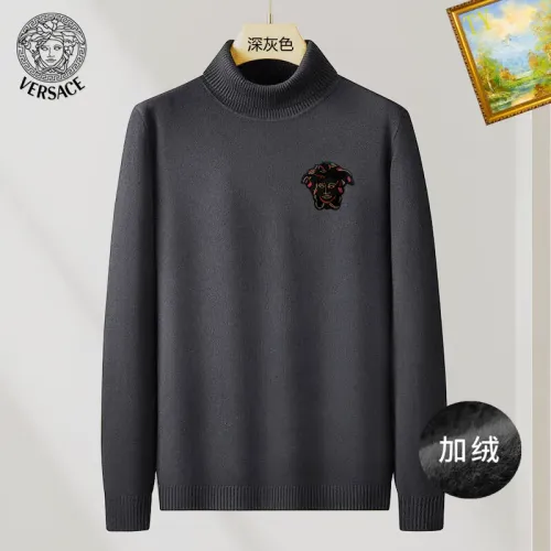 Wholesale Versace Sweaters Long Sleeved For Men #1410690 $48.00 USD, Wholesale Quality Replica Versace Sweaters