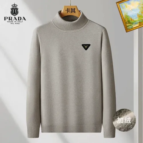 Wholesale Prada Sweaters Long Sleeved For Men #1410709 $48.00 USD, Wholesale Quality Replica Prada Sweaters
