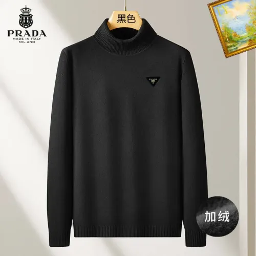 Wholesale Prada Sweaters Long Sleeved For Men #1410711 $48.00 USD, Wholesale Quality Replica Prada Sweaters