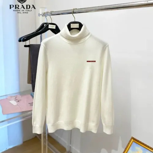 Wholesale Prada Sweaters Long Sleeved For Men #1410736 $42.00 USD, Wholesale Quality Replica Prada Sweaters