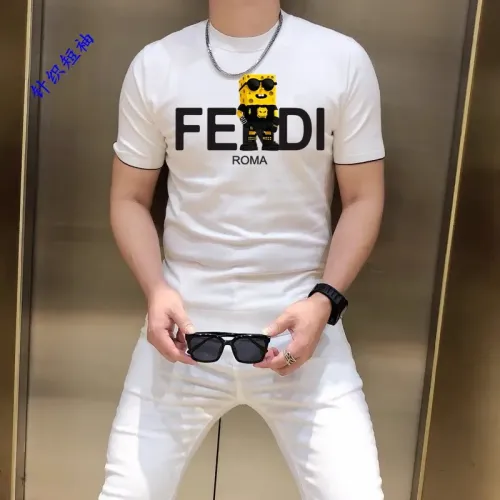 Wholesale Fendi T-Shirts Short Sleeved For Men #1410928 $45.00 USD, Wholesale Quality Replica Fendi T-Shirts