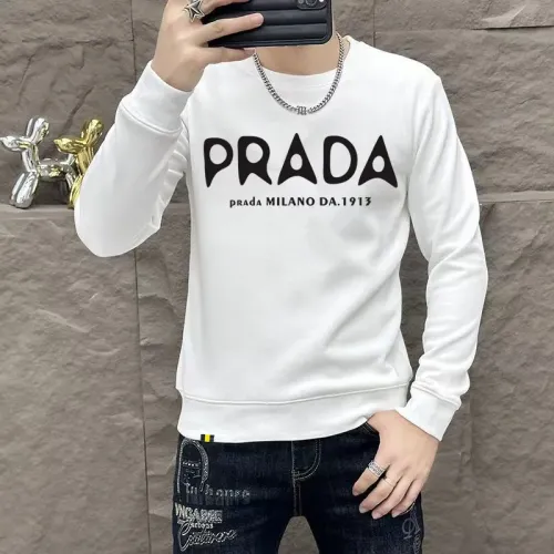 Wholesale Prada Hoodies Long Sleeved For Men #1410964 $48.00 USD, Wholesale Quality Replica Prada Hoodies