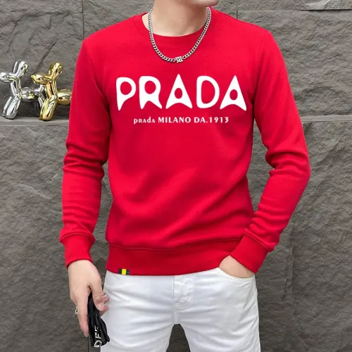 Wholesale Prada Hoodies Long Sleeved For Men #1410967 $48.00 USD, Wholesale Quality Replica Prada Hoodies