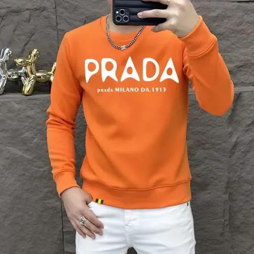 Wholesale Prada Hoodies Long Sleeved For Men #1410968 $48.00 USD, Wholesale Quality Replica Prada Hoodies