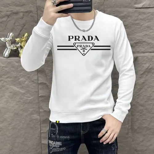 Wholesale Prada Hoodies Long Sleeved For Men #1410988 $48.00 USD, Wholesale Quality Replica Prada Hoodies