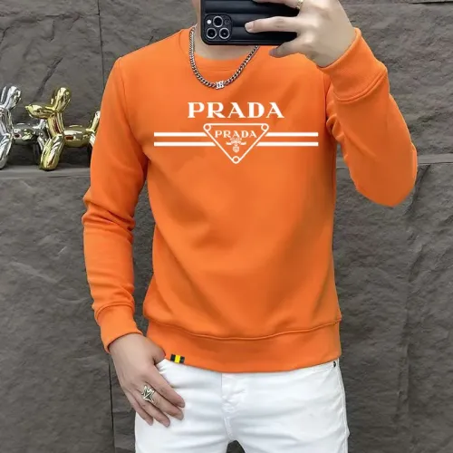 Wholesale Prada Hoodies Long Sleeved For Men #1410992 $48.00 USD, Wholesale Quality Replica Prada Hoodies