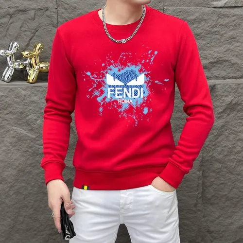 Wholesale Fendi Hoodies Long Sleeved For Men #1411013 $48.00 USD, Wholesale Quality Replica Fendi Hoodies