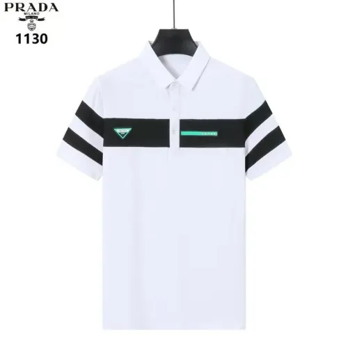Wholesale Prada T-Shirts Short Sleeved For Men #1411030 $38.00 USD, Wholesale Quality Replica Prada T-Shirts