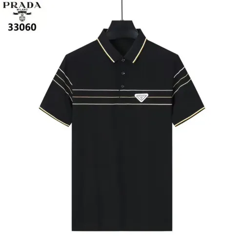 Wholesale Prada T-Shirts Short Sleeved For Men #1411268 $38.00 USD, Wholesale Quality Replica Prada T-Shirts