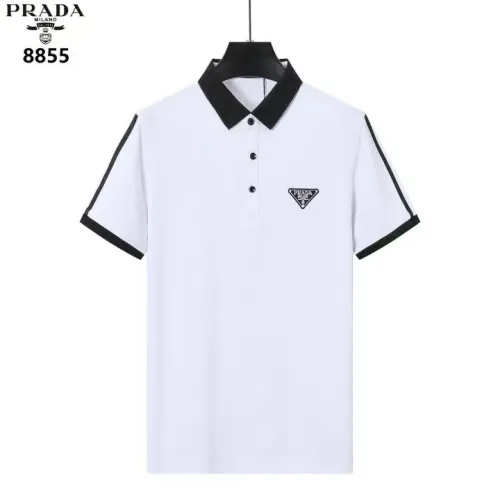 Wholesale Prada T-Shirts Short Sleeved For Men #1411269 $38.00 USD, Wholesale Quality Replica Prada T-Shirts