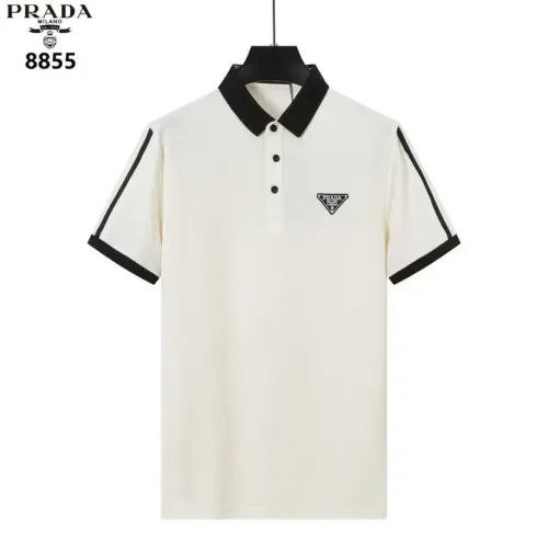 Wholesale Prada T-Shirts Short Sleeved For Men #1411270 $38.00 USD, Wholesale Quality Replica Prada T-Shirts
