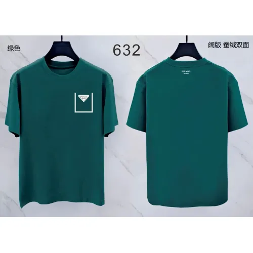 Wholesale Prada T-Shirts Short Sleeved For Men #1411391 $38.00 USD, Wholesale Quality Replica Prada T-Shirts