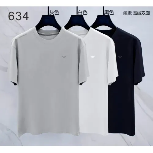Replica Armani T-Shirts Short Sleeved For Men #1411443 $38.00 USD for Wholesale