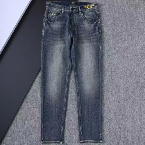 Replica Fendi Jeans For Men #1411586 $45.00 USD for Wholesale