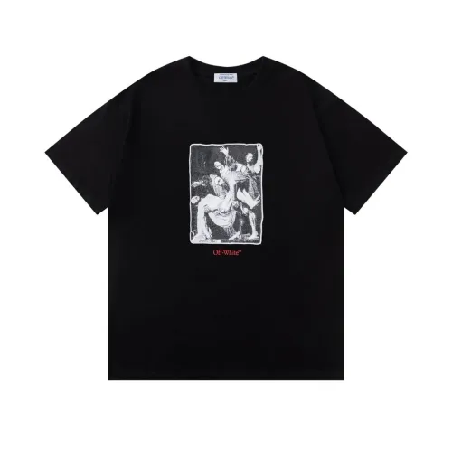 Wholesale Off-White T-Shirts Short Sleeved For Unisex #1412176 $32.00 USD, Wholesale Quality Replica Off-White T-Shirts