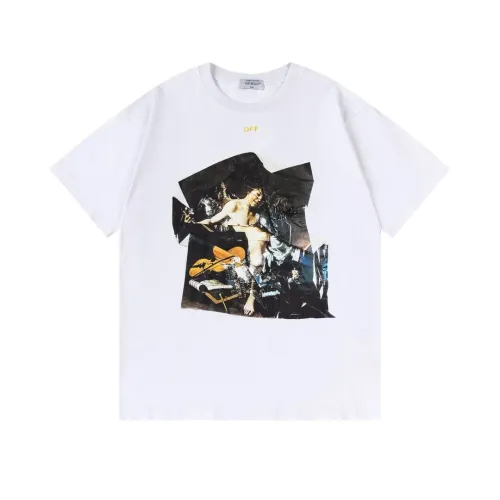 Wholesale Off-White T-Shirts Short Sleeved For Unisex #1412185 $32.00 USD, Wholesale Quality Replica Off-White T-Shirts