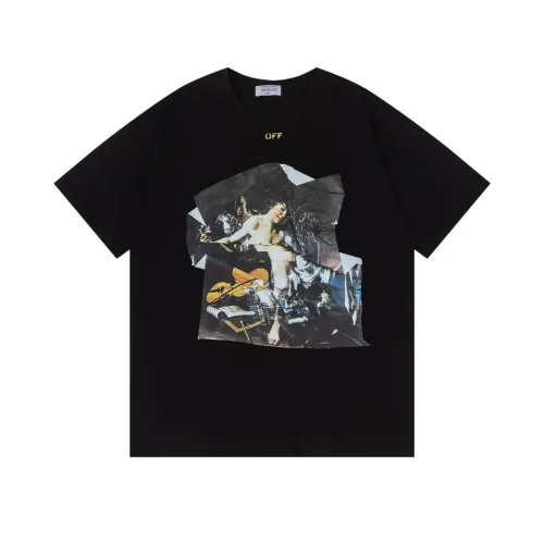 Wholesale Off-White T-Shirts Short Sleeved For Unisex #1412186 $32.00 USD, Wholesale Quality Replica Off-White T-Shirts