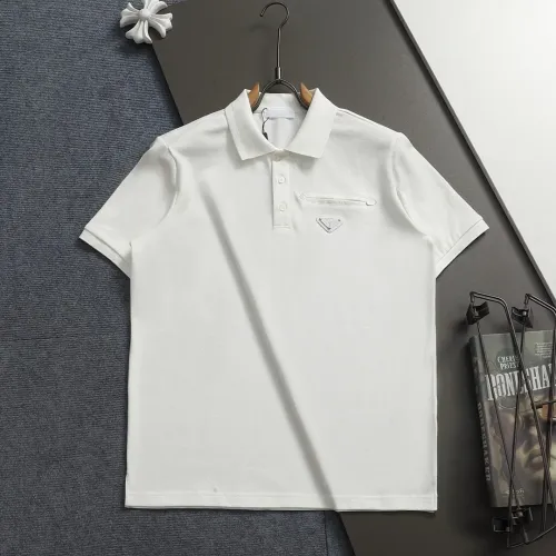 Wholesale Prada T-Shirts Short Sleeved For Men #1412223 $48.00 USD, Wholesale Quality Replica Prada T-Shirts