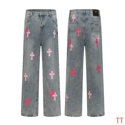 Wholesale Chrome Hearts Jeans For Men #1412467 $60.00 USD, Wholesale Quality Replica Chrome Hearts Jeans