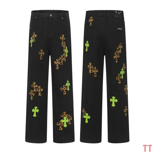 Wholesale Chrome Hearts Jeans For Men #1412472 $60.00 USD, Wholesale Quality Replica Chrome Hearts Jeans