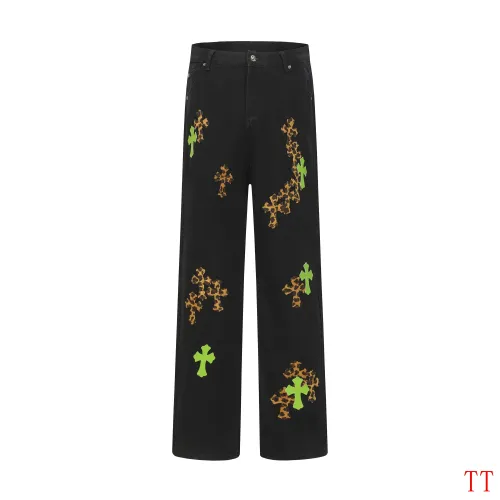 Replica Chrome Hearts Jeans For Men #1412472 $60.00 USD for Wholesale