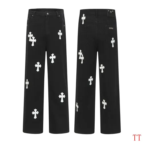 Wholesale Chrome Hearts Jeans For Men #1412473 $60.00 USD, Wholesale Quality Replica Chrome Hearts Jeans
