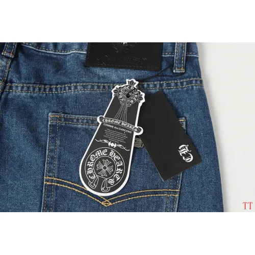 Replica Chrome Hearts Jeans For Men #1412474 $60.00 USD for Wholesale