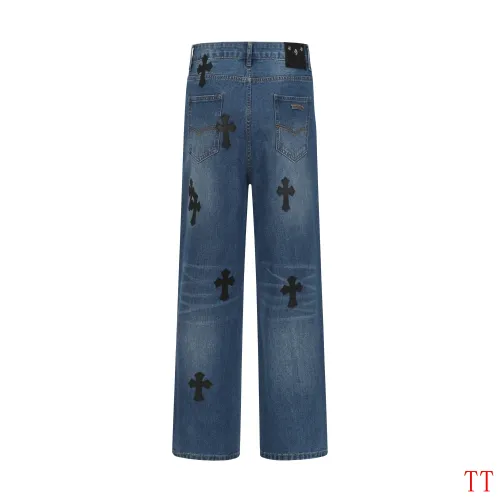Replica Chrome Hearts Jeans For Men #1412475 $60.00 USD for Wholesale