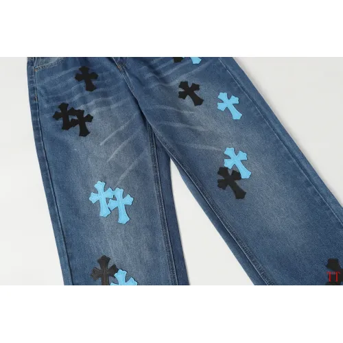 Replica Chrome Hearts Jeans For Men #1412475 $60.00 USD for Wholesale