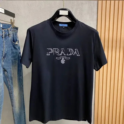 Wholesale Prada T-Shirts Short Sleeved For Men #1412489 $76.00 USD, Wholesale Quality Replica Prada T-Shirts