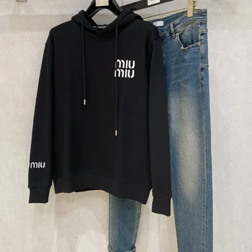 Wholesale MIU MIU Hoodies Long Sleeved For Men #1412656 $82.00 USD, Wholesale Quality Replica MIU MIU Hoodies