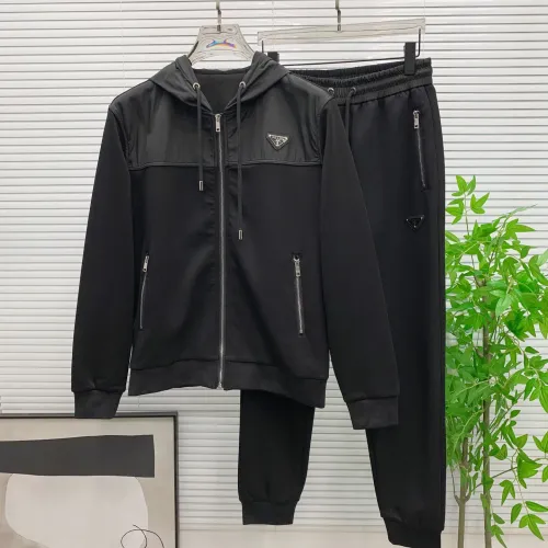 Wholesale Prada Tracksuits Long Sleeved For Men #1412701 $128.00 USD, Wholesale Quality Replica Prada Tracksuits